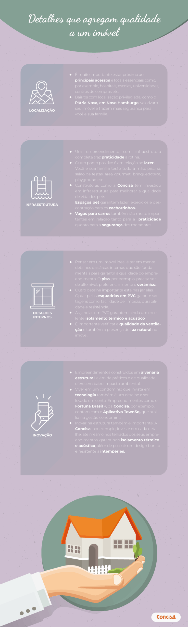 detalhes de qualidade a um imóvel